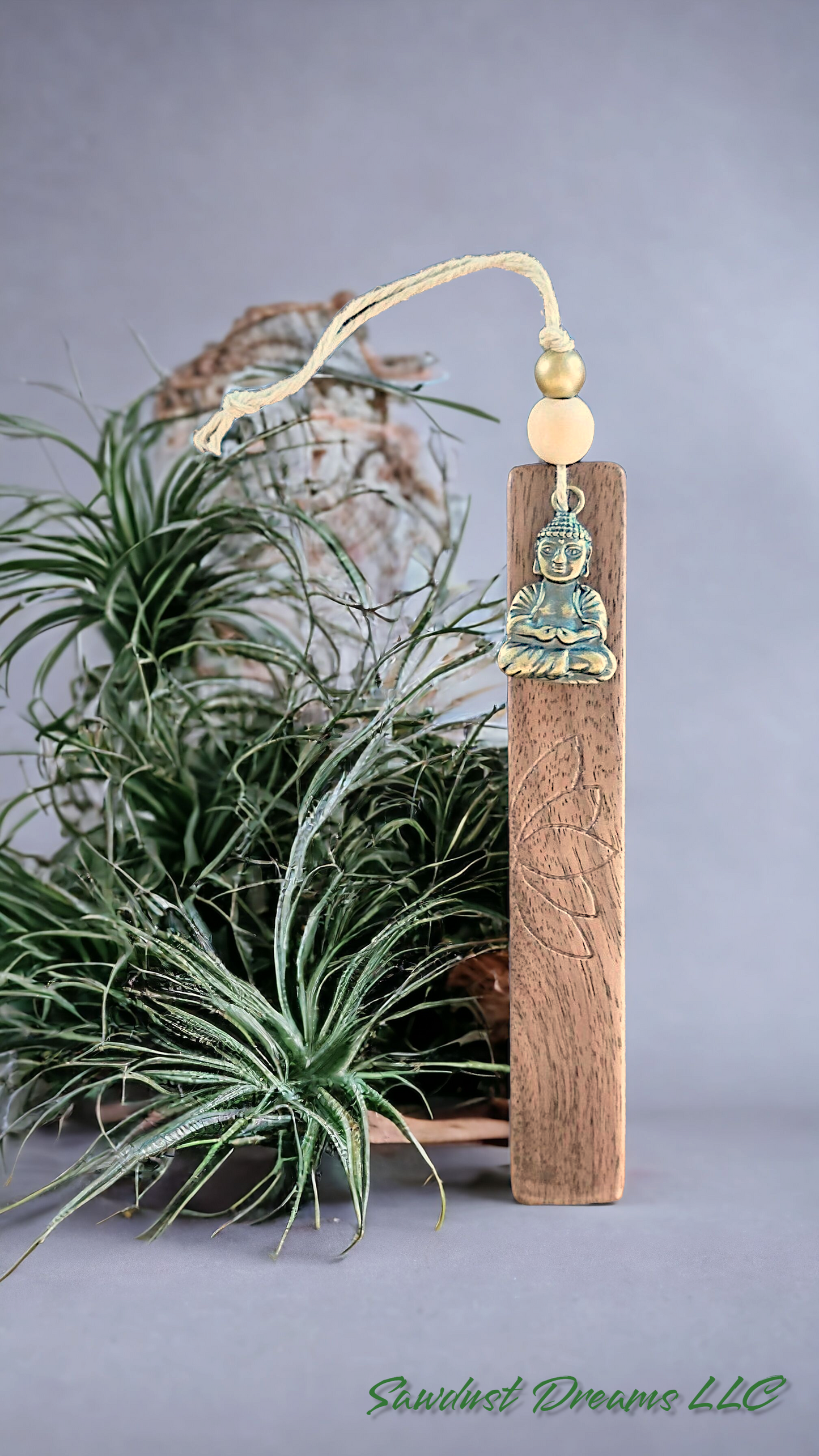 Handcarved Walnut Bookmark