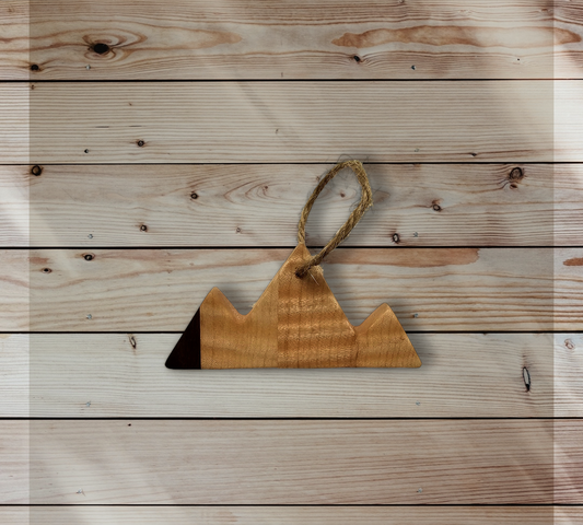 Wooden Mountain Ornament