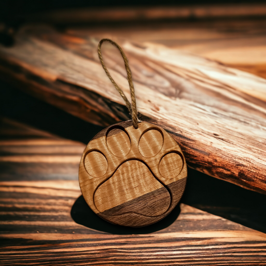 Wooden Paw Ornament