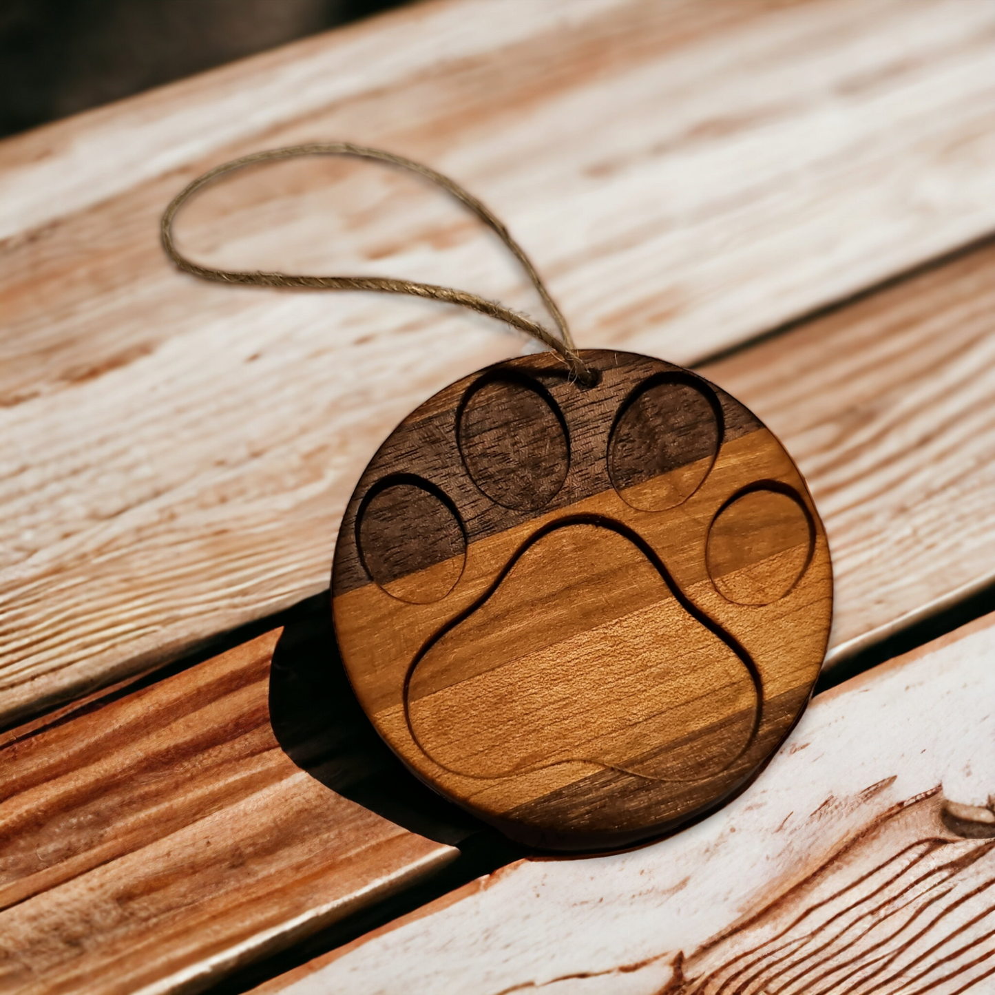 Wooden Paw Ornament