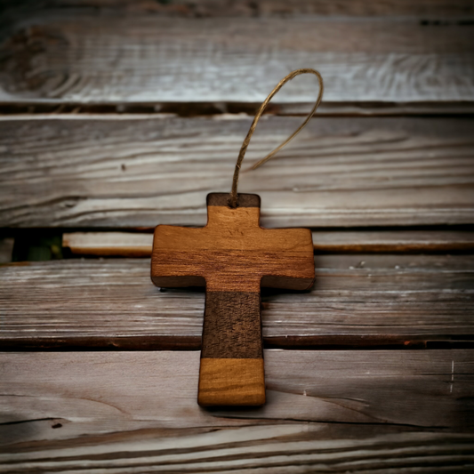 Wooden Cross Ornament