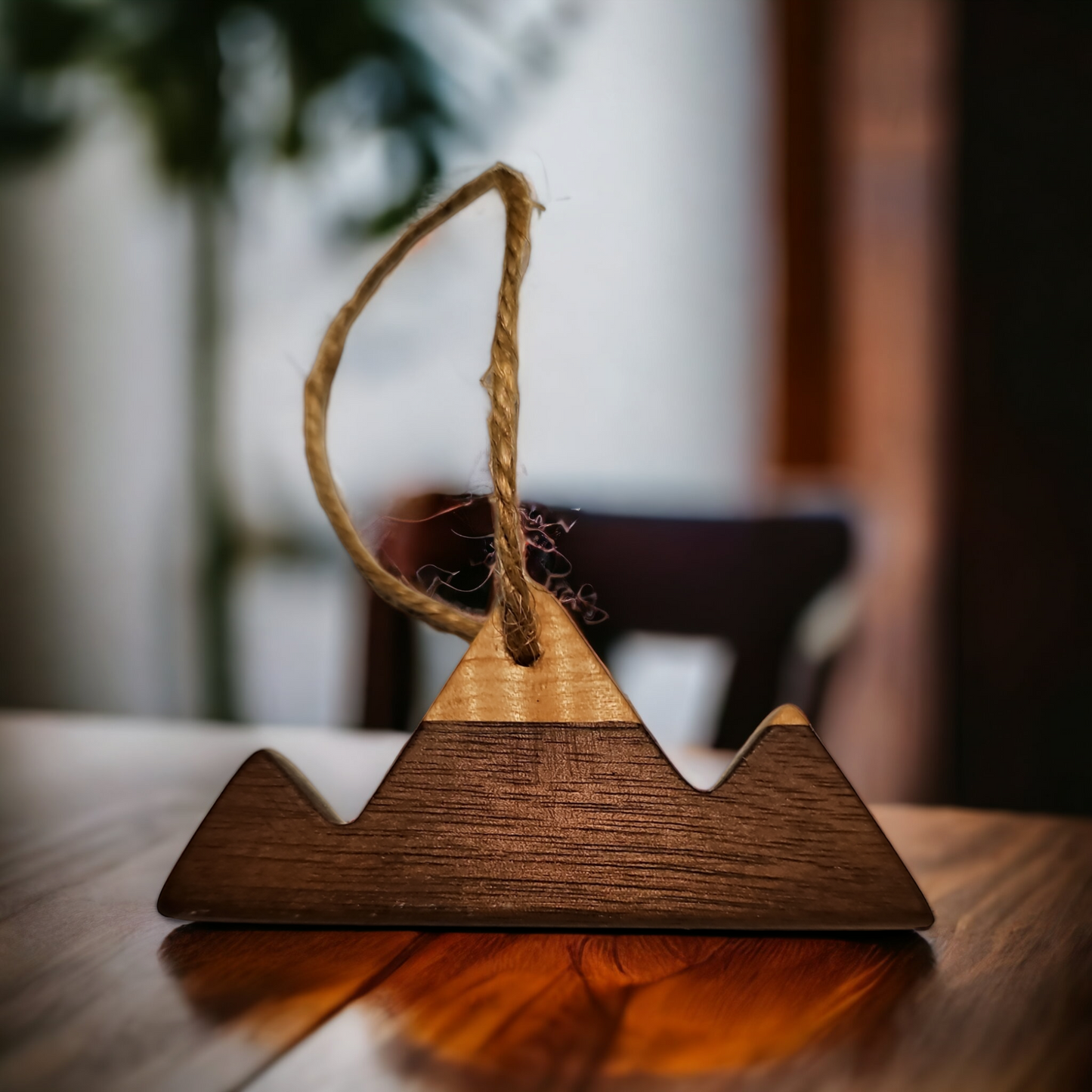 Wooden Mountain Ornament