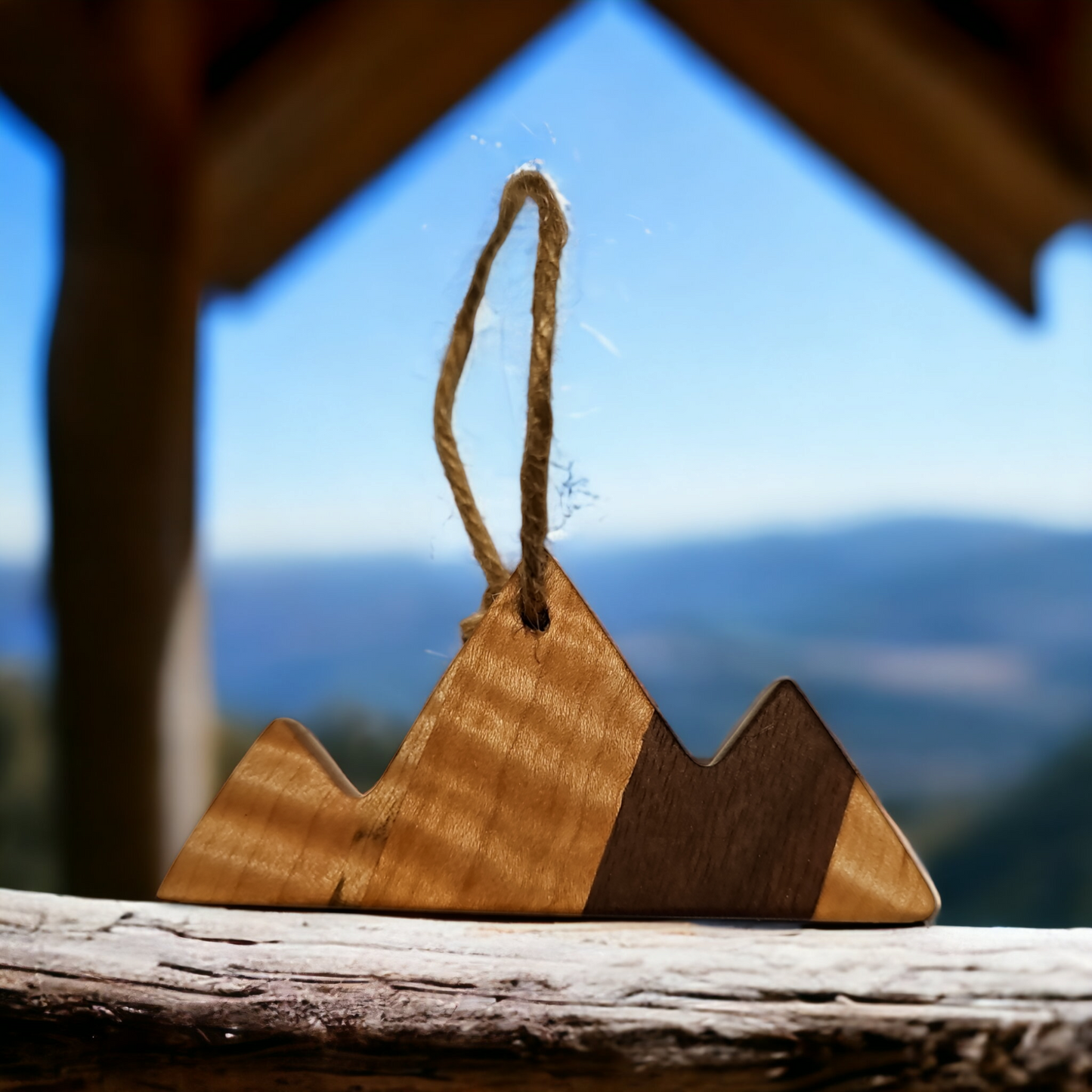 Wooden Mountain Ornament