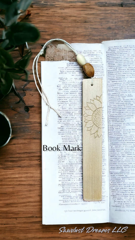 Handcarved Oak Bookmark