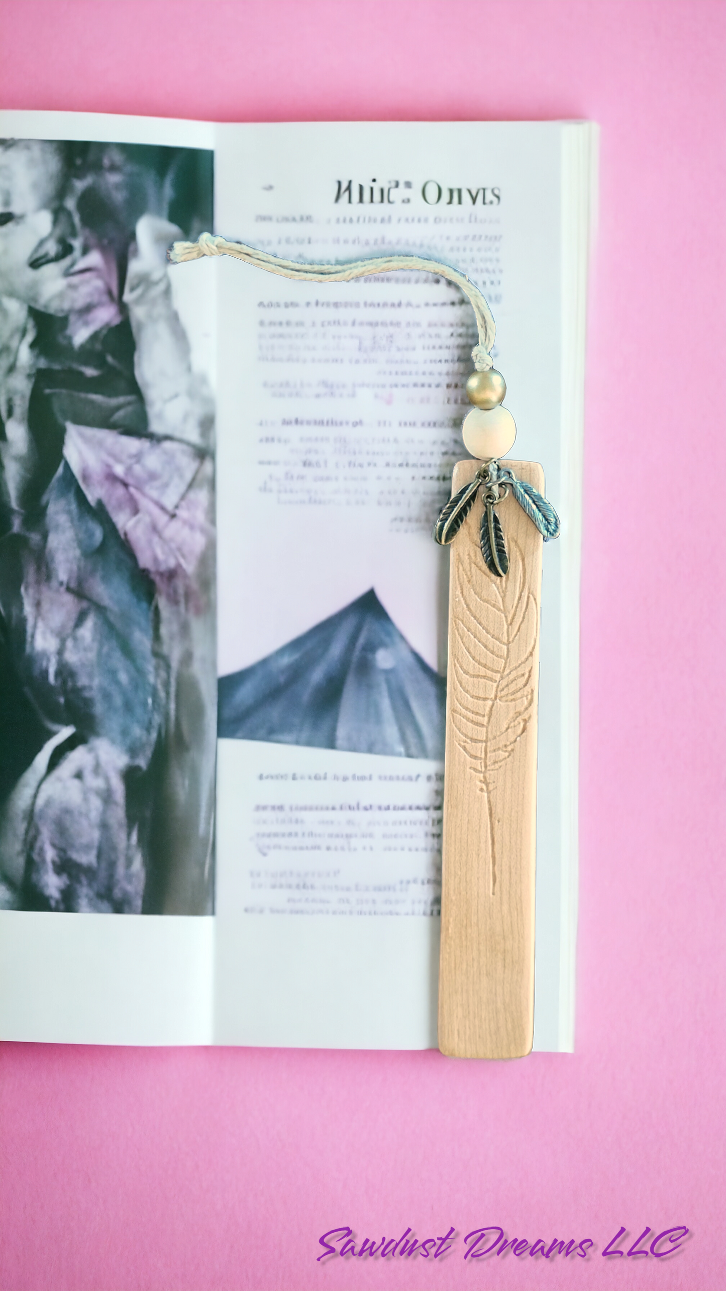 Handcarved Oak Bookmark