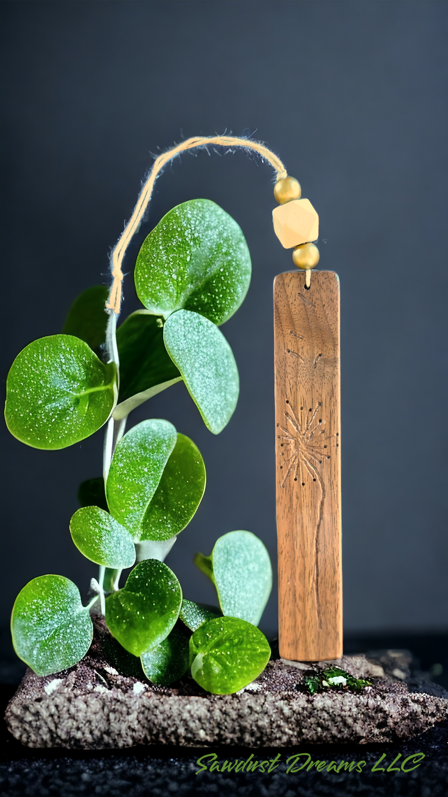 Handcarved Walnut Bookmark