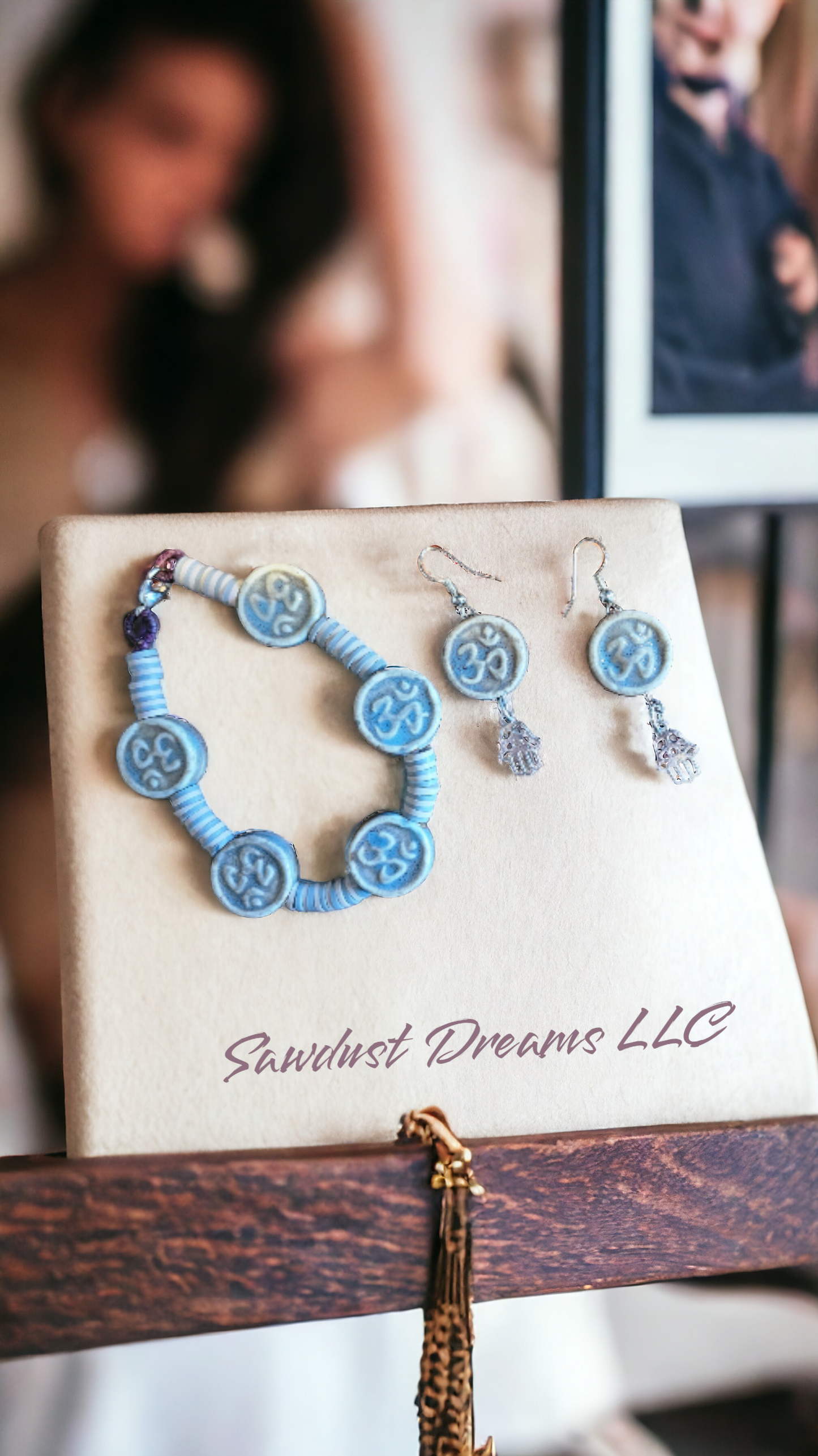 Ceramic Bracelet and Earrings Set