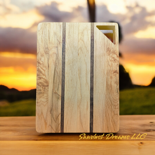 Cherry and Walnut Cutting Board