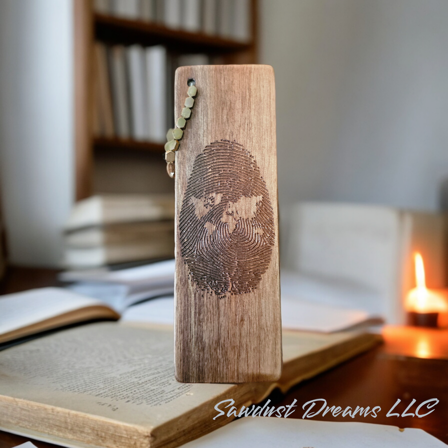 Walnut Earth's Fingerprint Bookmark