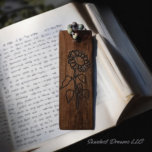 Walnut Sunflower Bookmark