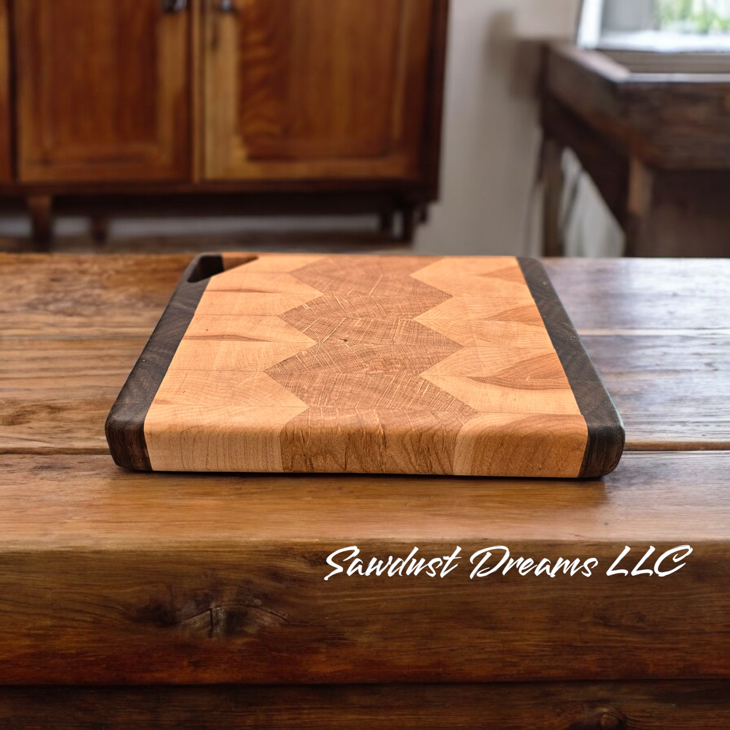 Walnut Maple and Cherry End Grain Cutting Board