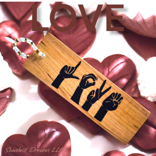 Maple "Love" Bookmark