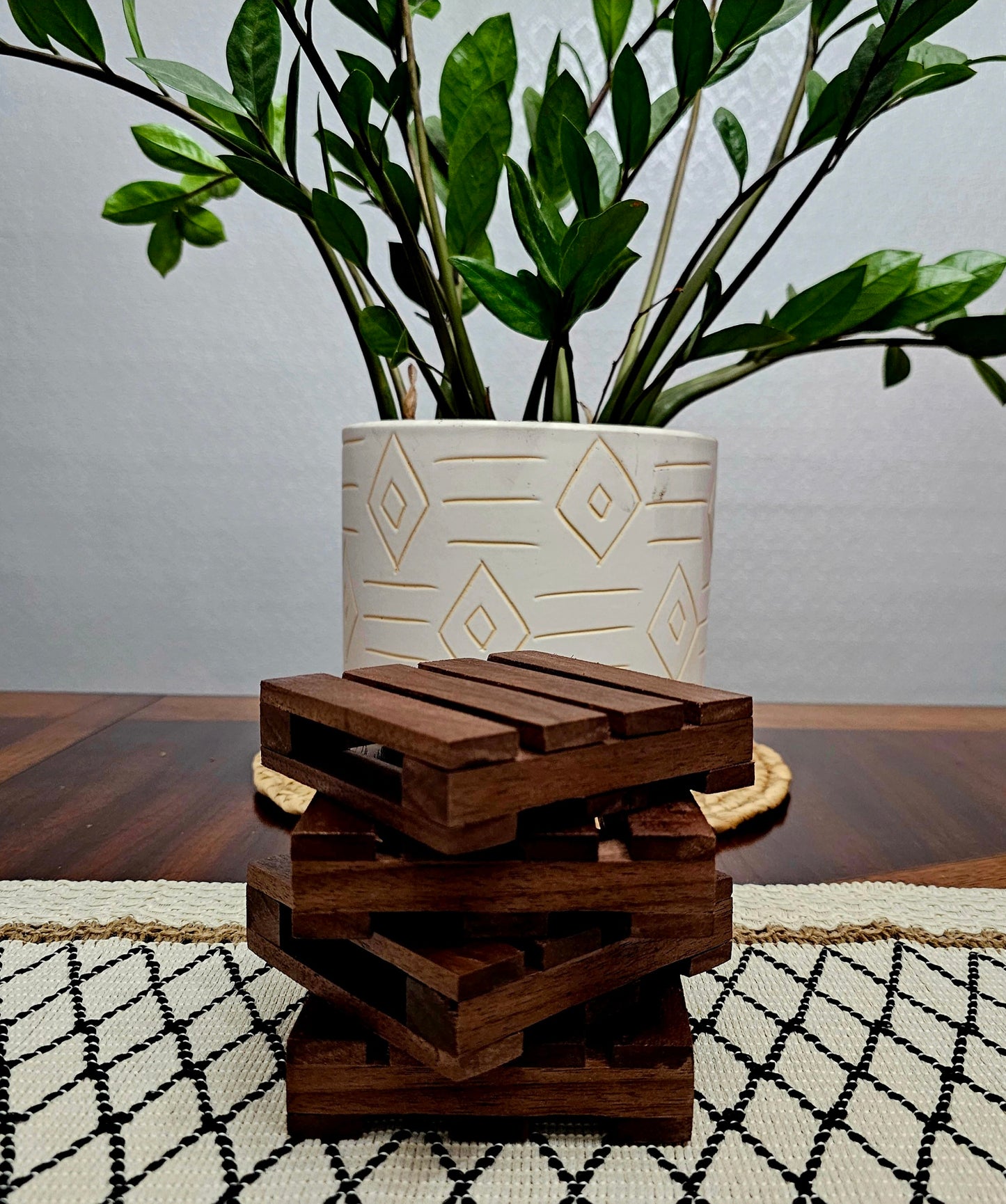 Walnut Mini Pallet Coasters