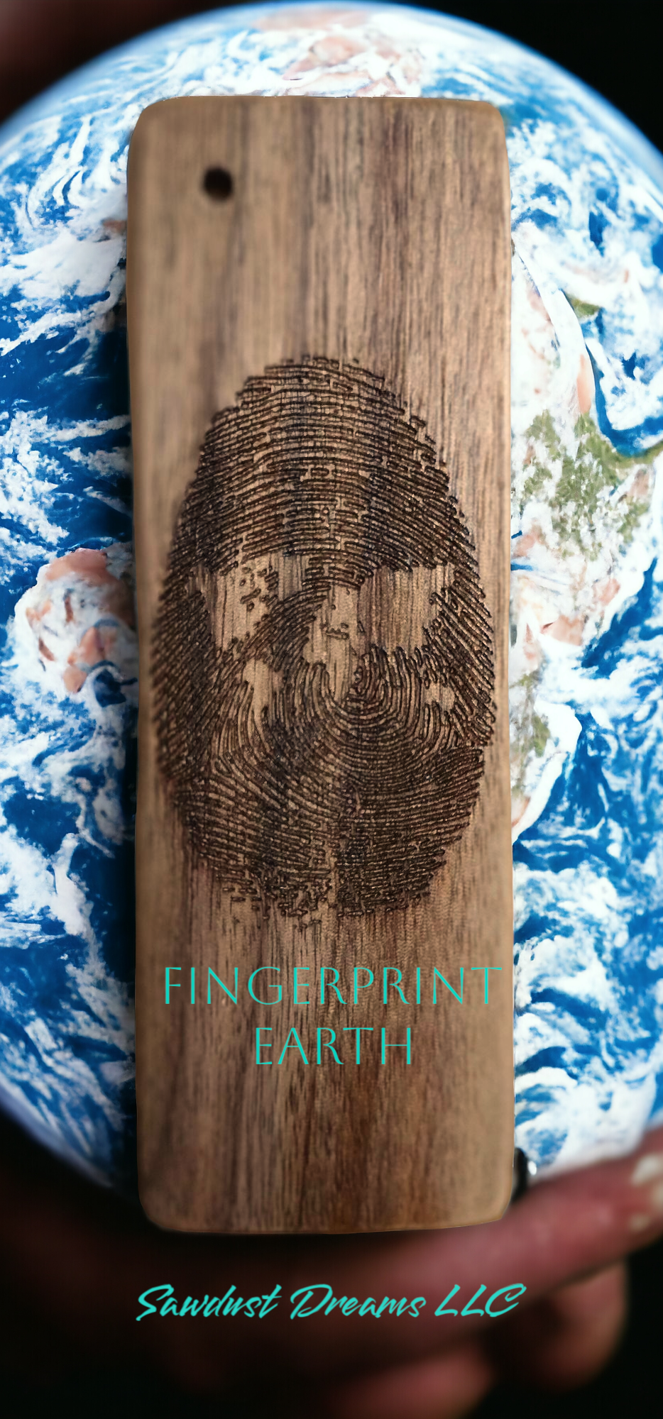 Walnut Earth Fingerprint Bookmark