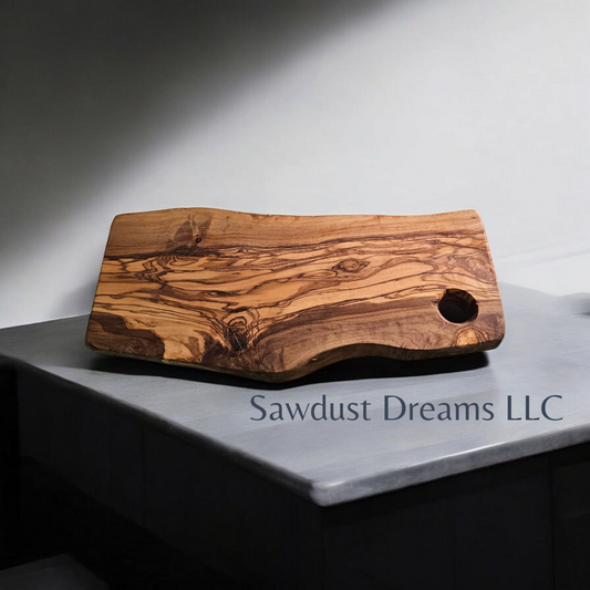 Olive Wood Live Edge Cutting Board