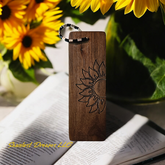 Walnut Sunflower Bookmark