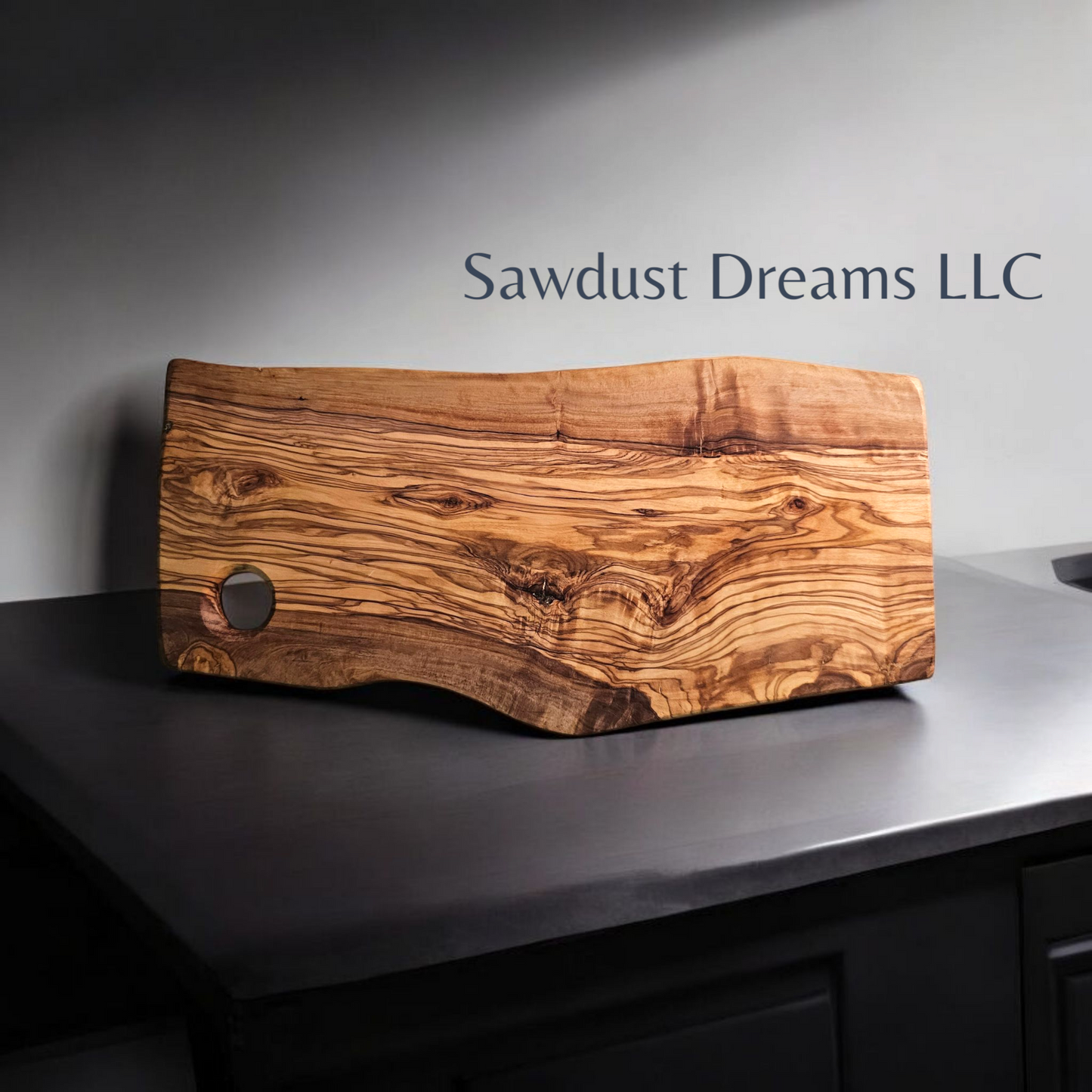 Olive Wood Live Edge Cutting Board