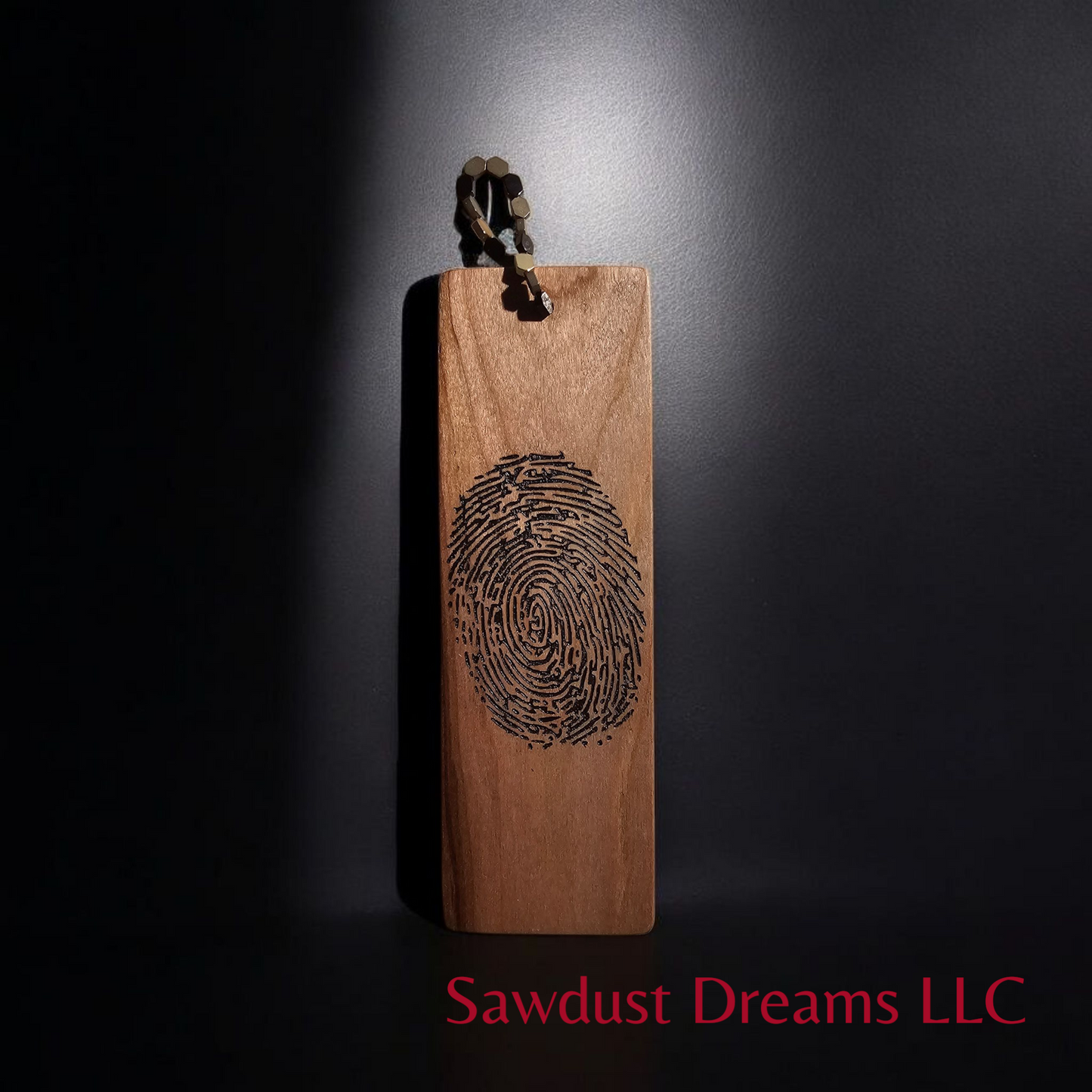 True Crime Enthusiast Maple Fingerprint Bookmark