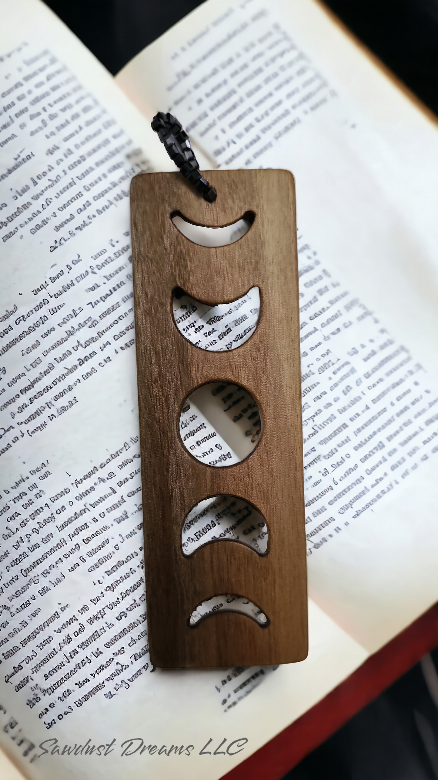 Walnut Moon Phase Bookmark