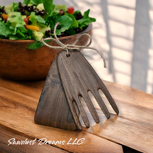 Handcarved Walnut Utensils