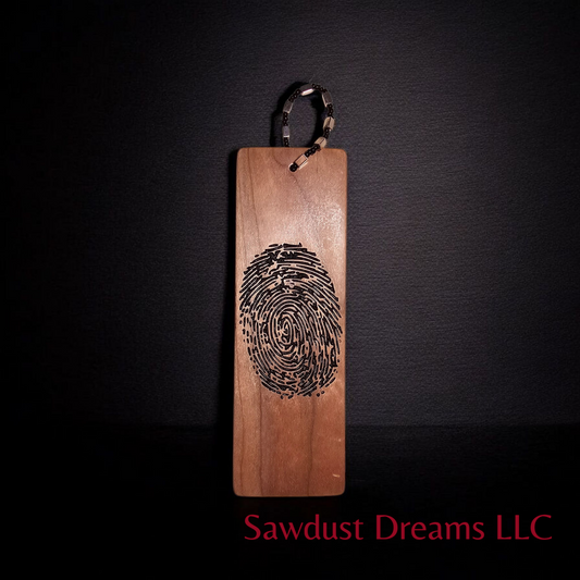 True Crime Enthusiast Maple Fingerprint Bookmark